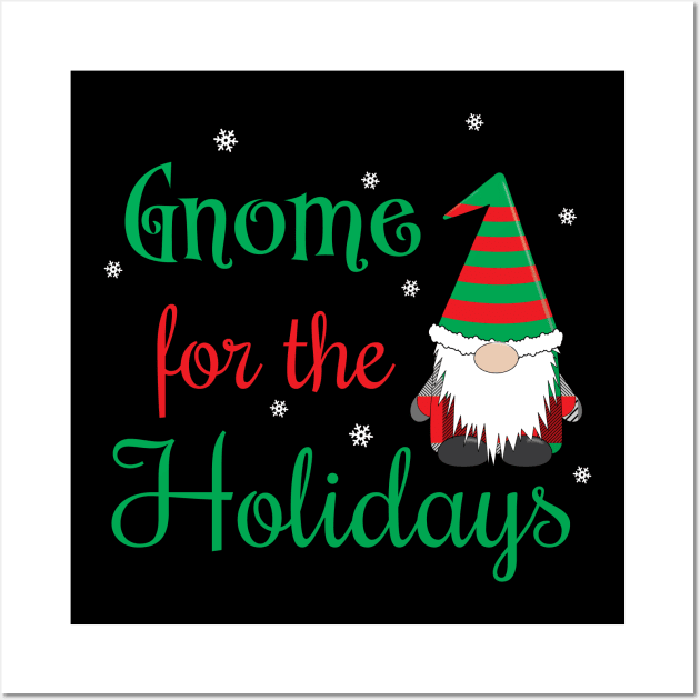 Gnome For The Holidays Color Wall Art by KevinWillms1